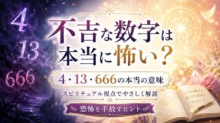 不吉な数字（4・13・666）は本当に怖い？スピリチュアルな意味と恐怖を手放す解決法を徹底解説